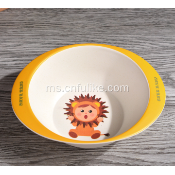 Kartun Haiwan Cute Bowl Binaural Plastik